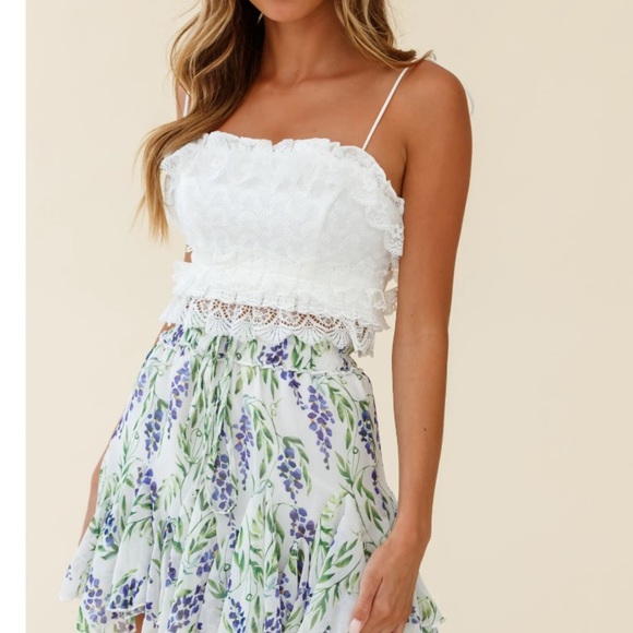 Selfie Leslie Tops - SELFIE LESLIE WHITE LATE CROPPED TANK